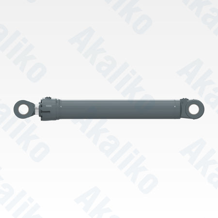 Side view of replacement stick hydraulic cylinder for Liebherr R9100 excavator, OEM part number 9629705
