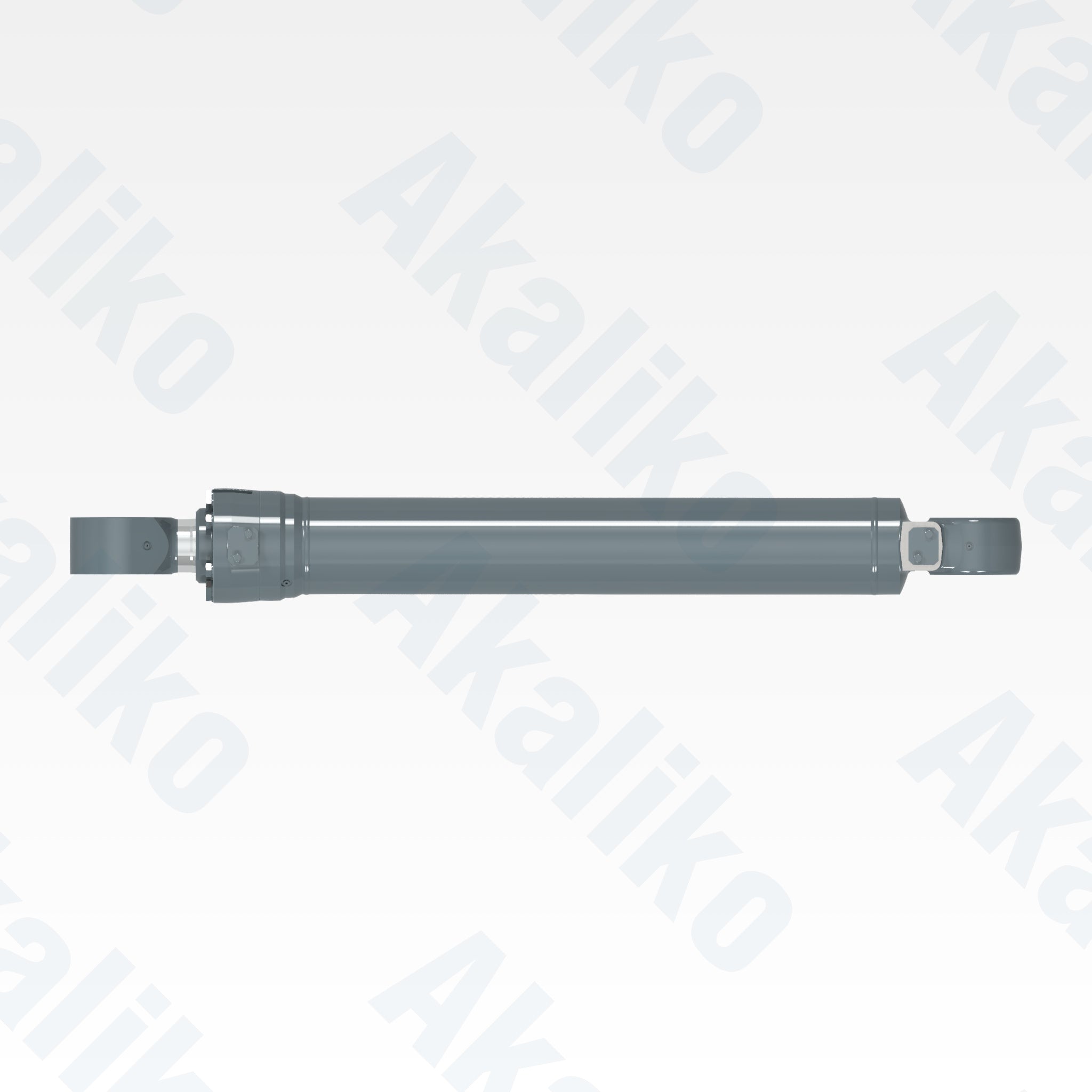 Top view of replacement stick hydraulic cylinder for Liebherr R9100 excavator, OEM part number 9629705