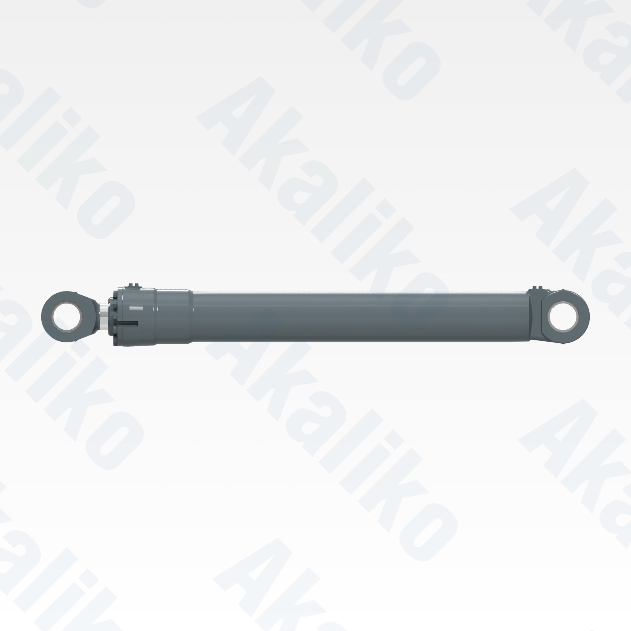 Side view of replacement stick hydraulic cylinder for Liebherr R9200 excavator, OEM part number 11681043