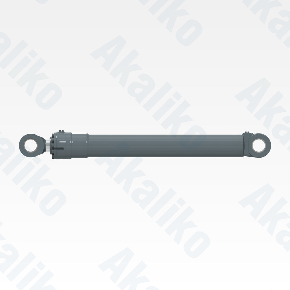 Side view of replacement stick hydraulic cylinder for Liebherr R9200 excavator, OEM part number 11681043
