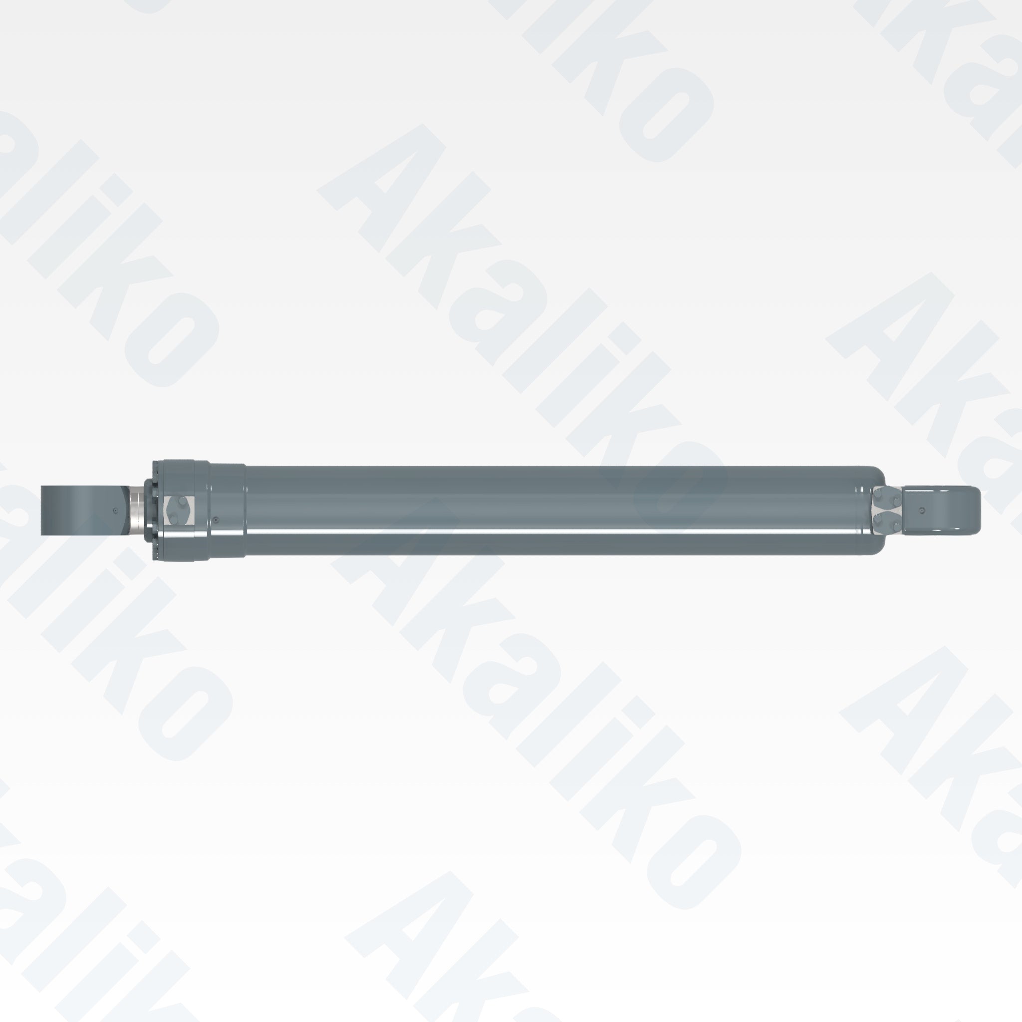 Top view of replacement boom hydraulic cylinder for Liebherr R9400 excavator, OEM part number 9644374
