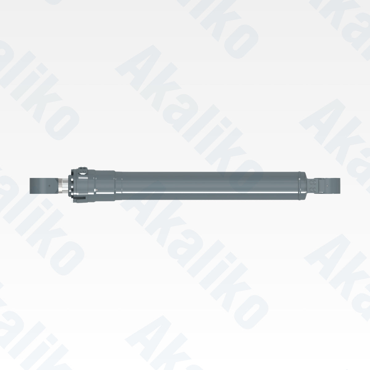 Top view of replacement boom hydraulic cylinder for Liebherr R984 excavator, OEM part number 9637254