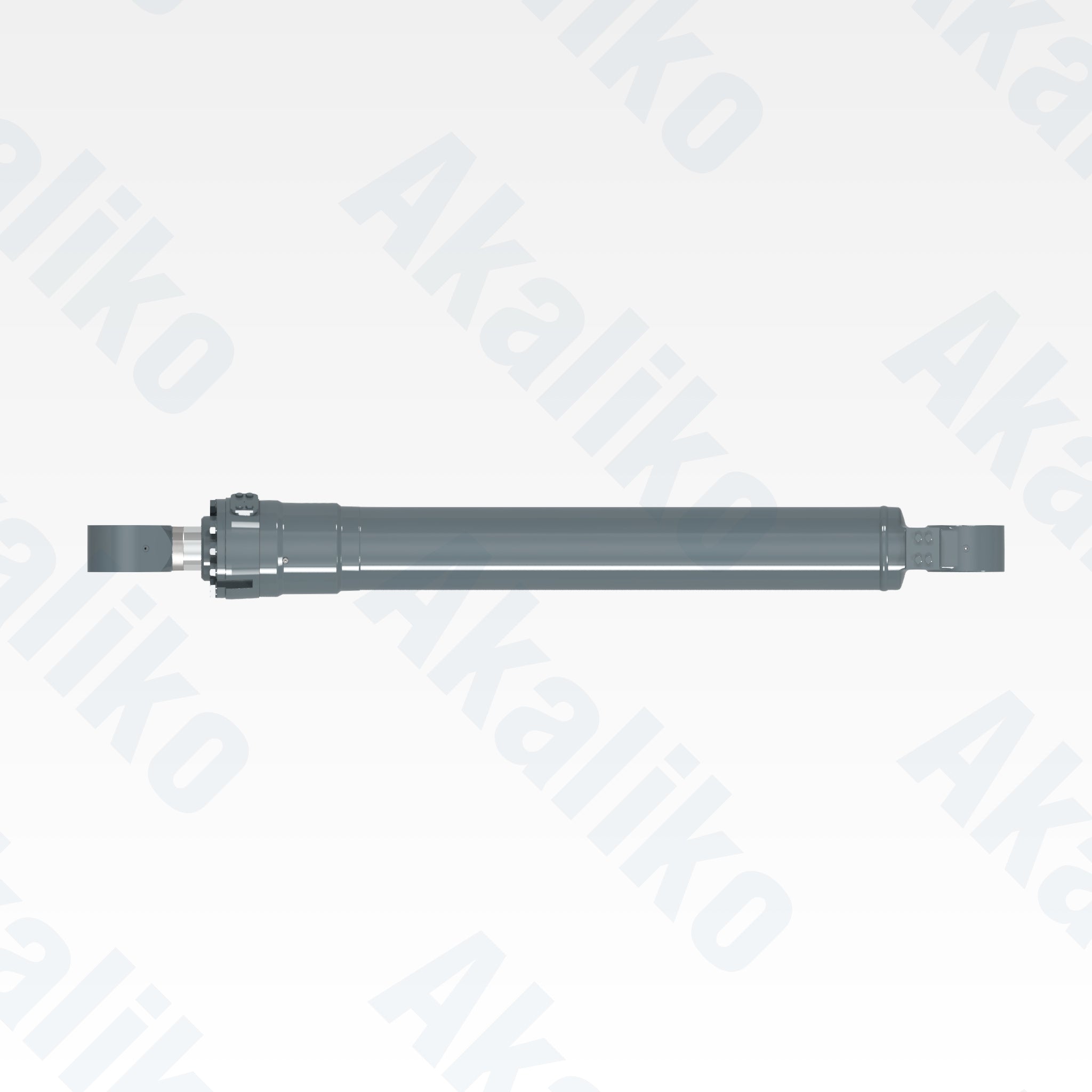Top view of replacement boom hydraulic cylinder for Liebherr R984 excavator, OEM part number 9637254