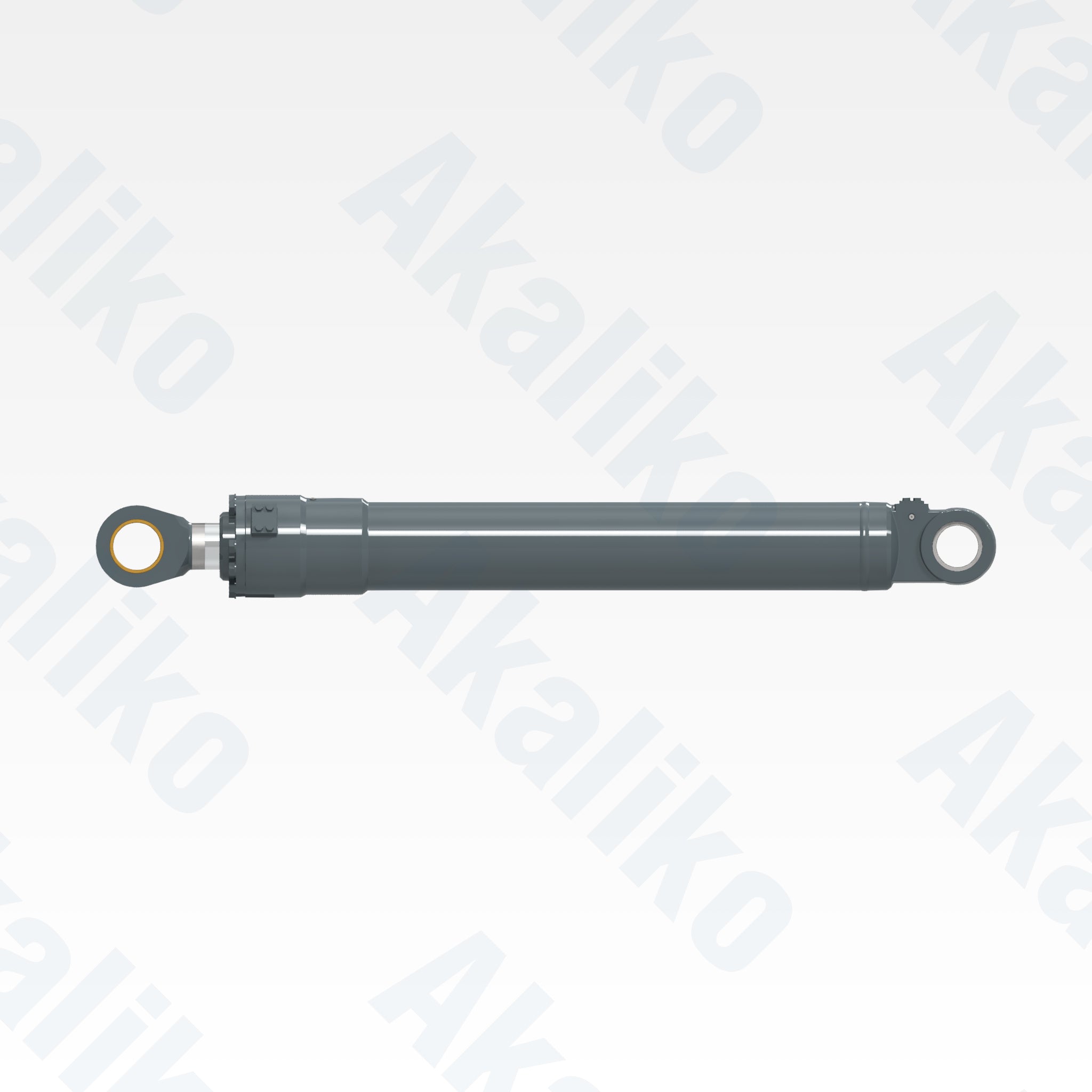 Side view of replacement bucket hydraulic cylinder for Liebherr R984 excavator, OEM part number 9637264