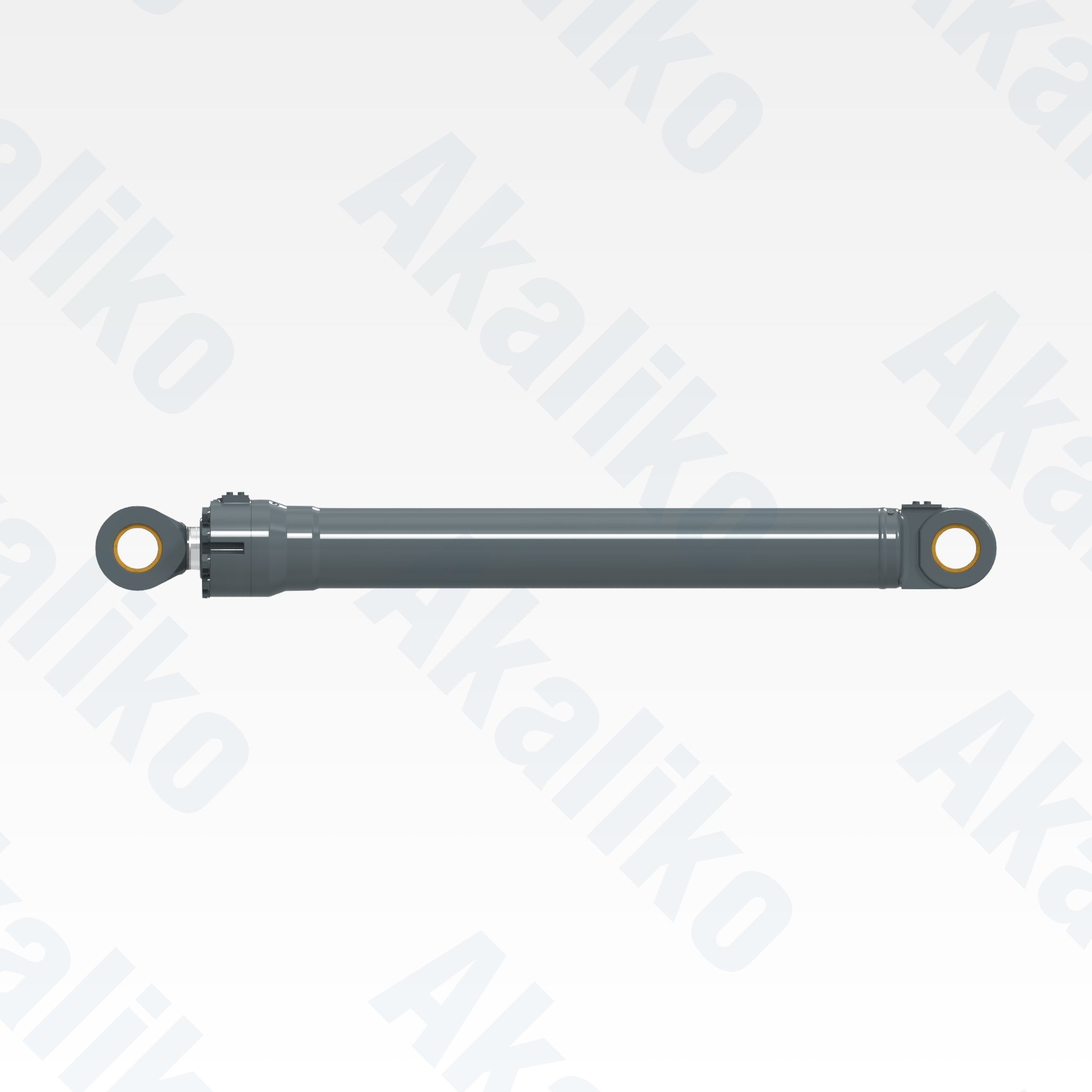 Side view of replacement stick hydraulic cylinder for Liebherr R984 excavator, OEM part number 9594816