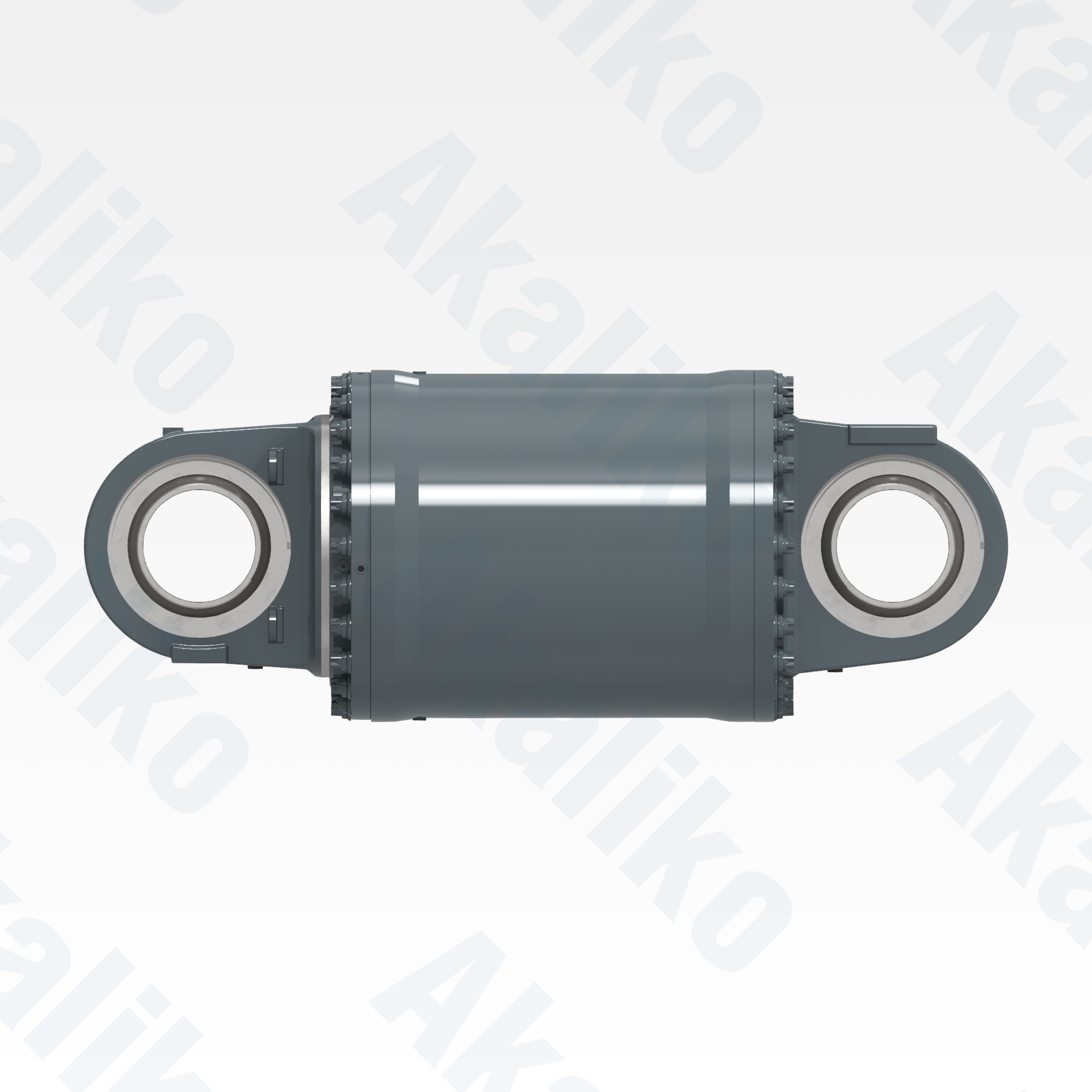 Side view of replacement rear suspension hydraulic cylinder for Liebherr T264 dump truck, OEM part number 94065549