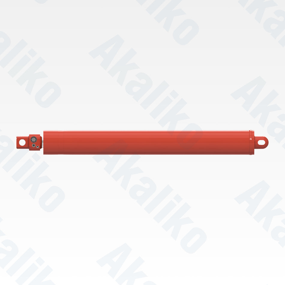 Side view of replacement jack hydraulic cylinder for Sandvik D45KS drill, OEM part number 020074-001