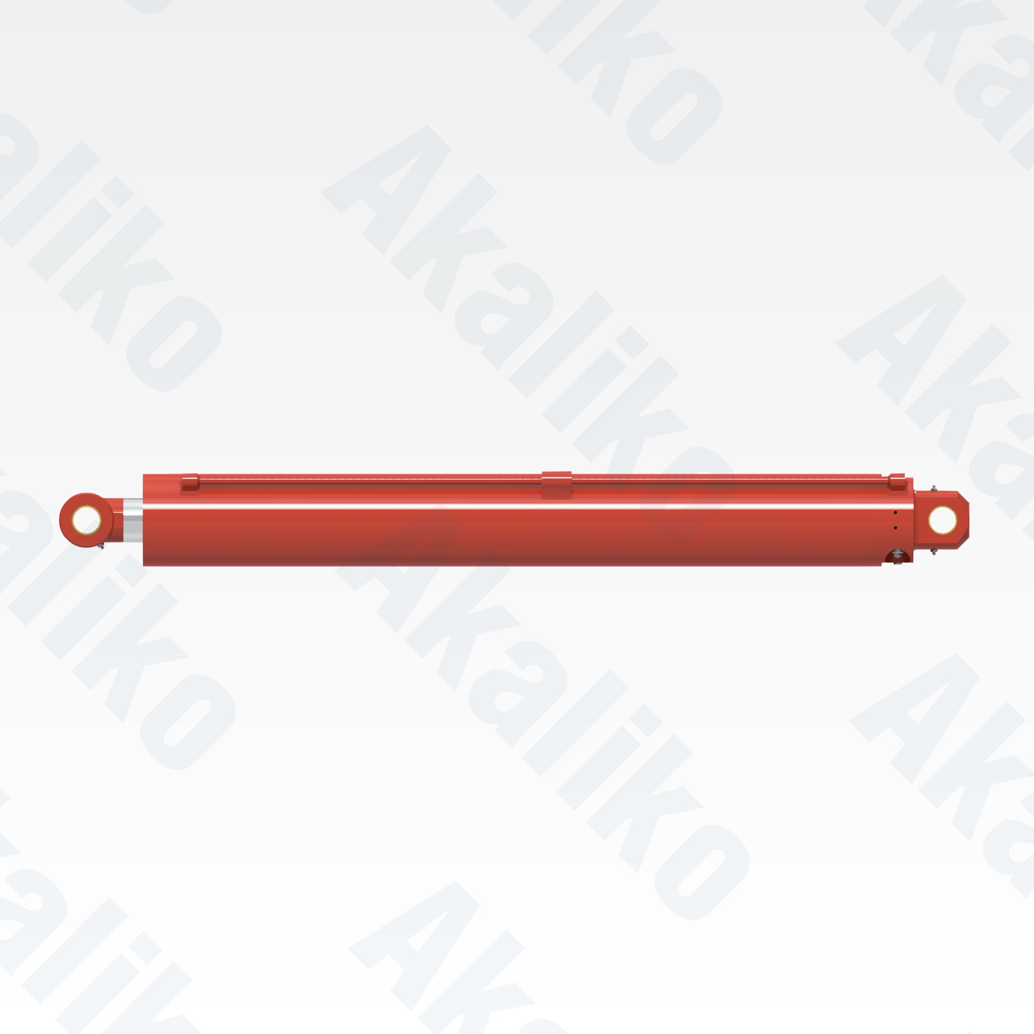Side view of replacement mast hydraulic cylinder for Sandvik D45KS drill, OEM part number 020077-001