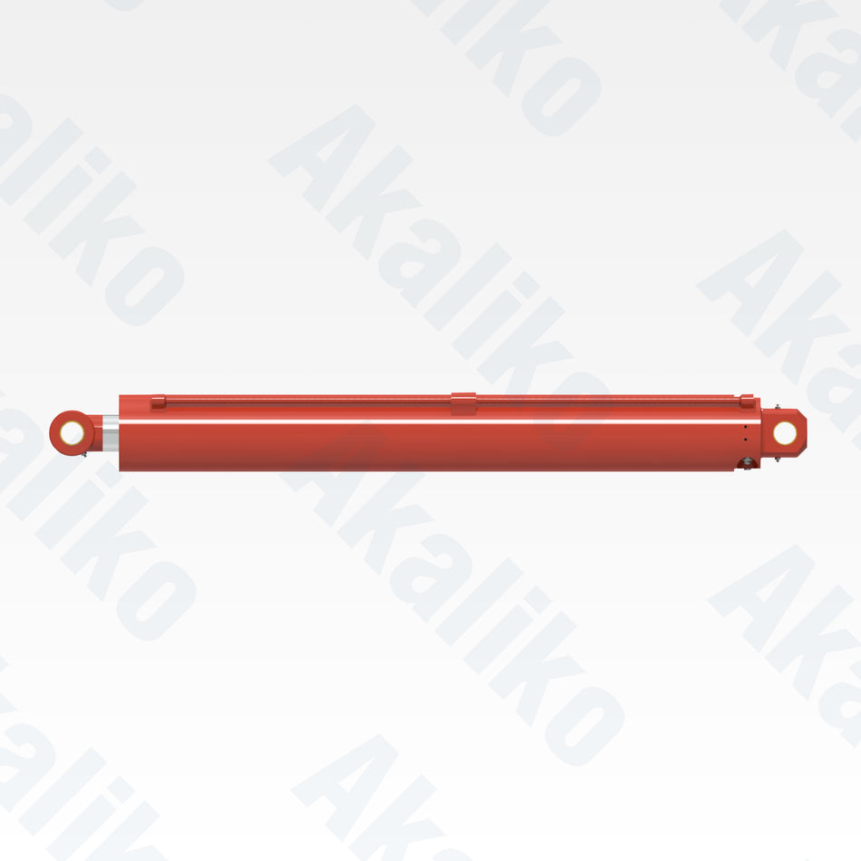 Side view of replacement mast hydraulic cylinder for Sandvik D45KS drill, OEM part number 020077-001