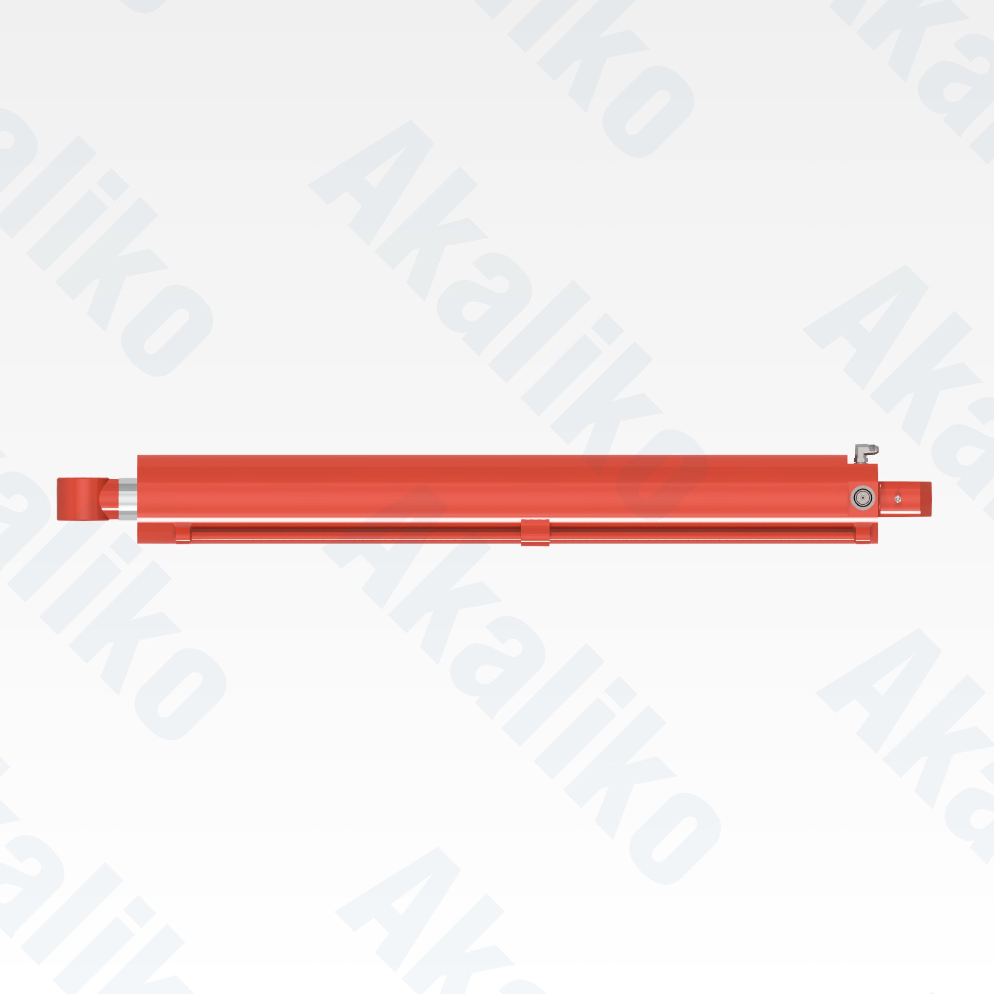 Top view of replacement mast hydraulic cylinder for Sandvik D45KS drill, OEM part number 020077-001