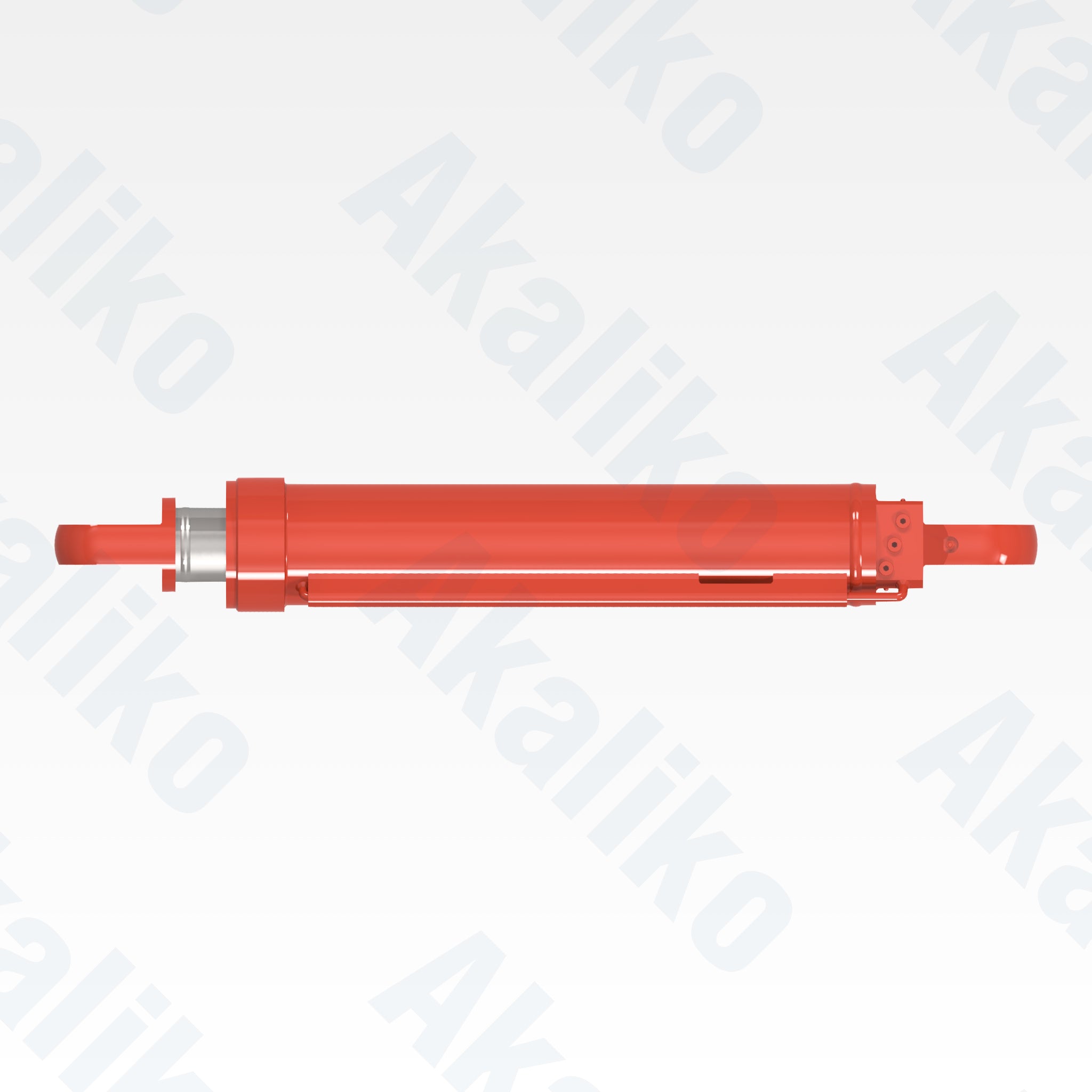Top view of replacement boom swing hydraulic cylinder for Sandvik DD421-60C drill, OEM part number 55182469