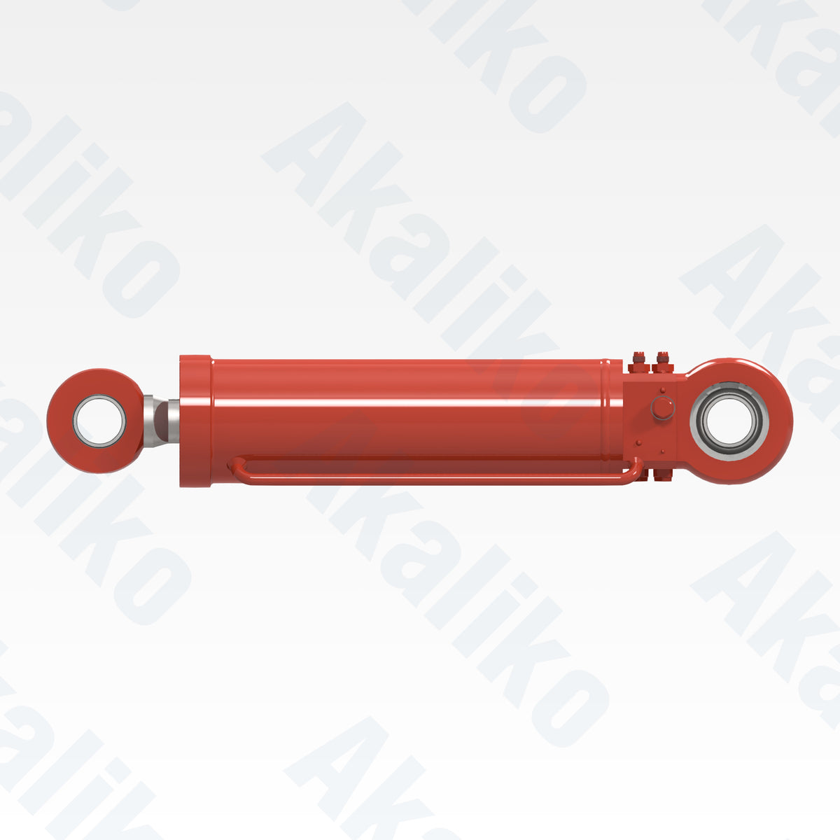 Side view of replacement feed tilt hydraulic cylinder for Sandvik DD421-60C drill, OEM part number 35256775