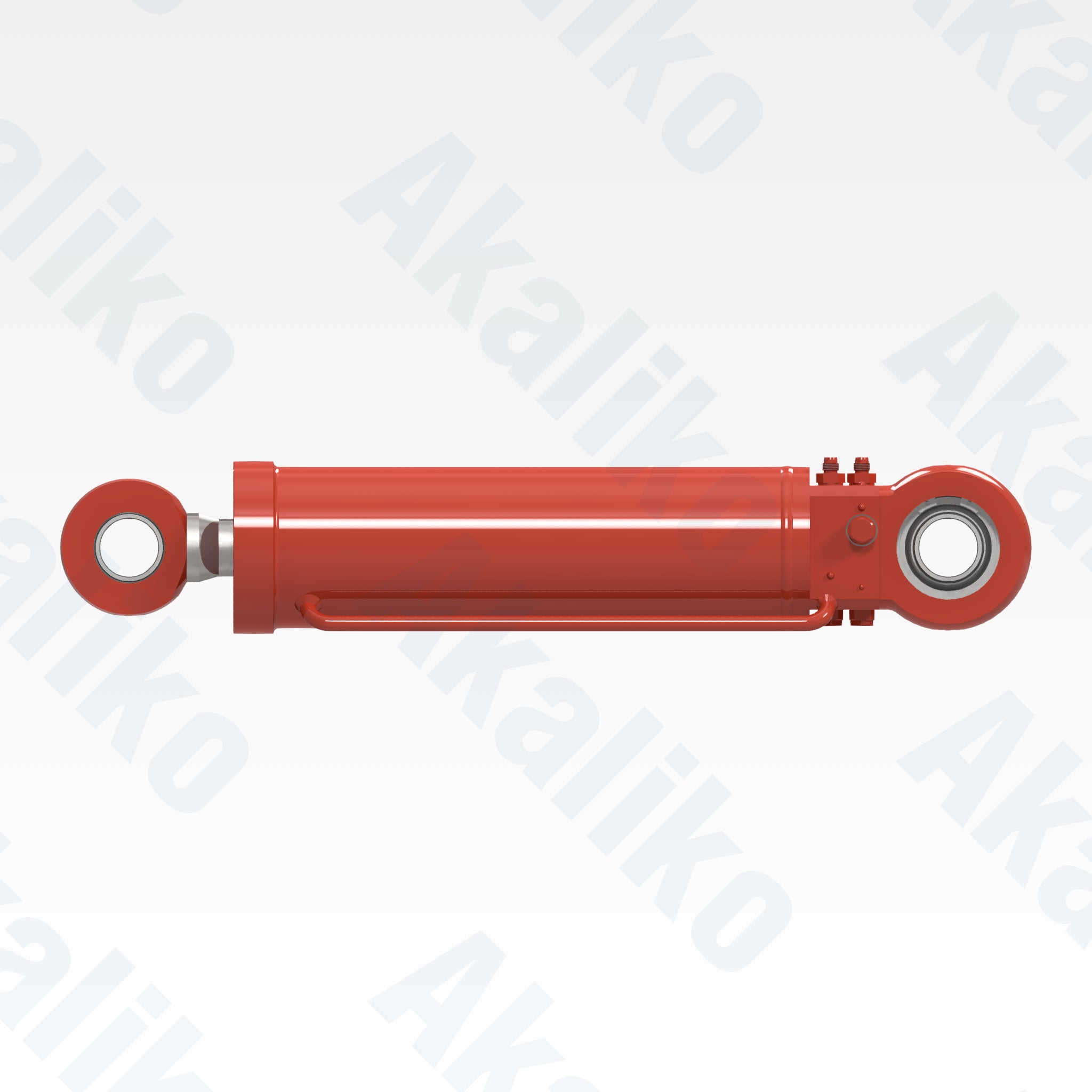 Side view of replacement feed tilt hydraulic cylinder for Sandvik DD421-60C drill, OEM part number 35256775
