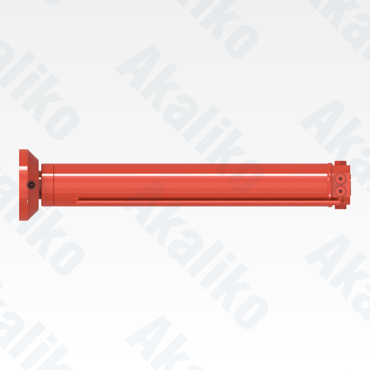 Top view of replacement front jack hydraulic cylinder for Sandvik DD421-60C drill, OEM part number 55213554