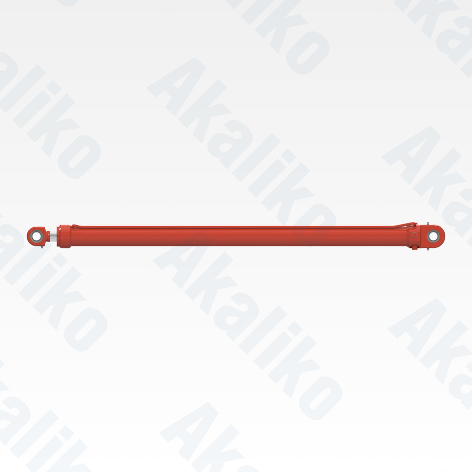 Side view of replacement feed hydraulic cylinder for Sandvik DL331 drill, OEM part number 55165438