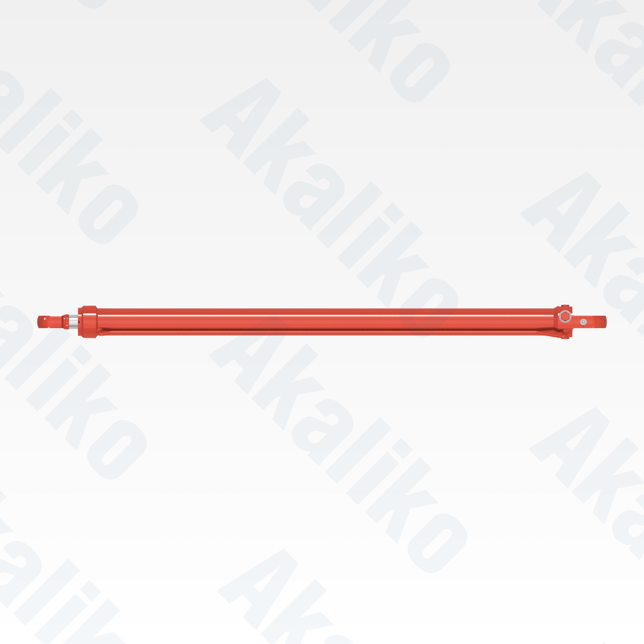 Top view of replacement feed hydraulic cylinder for Sandvik DL331 drill, OEM part number 55165438