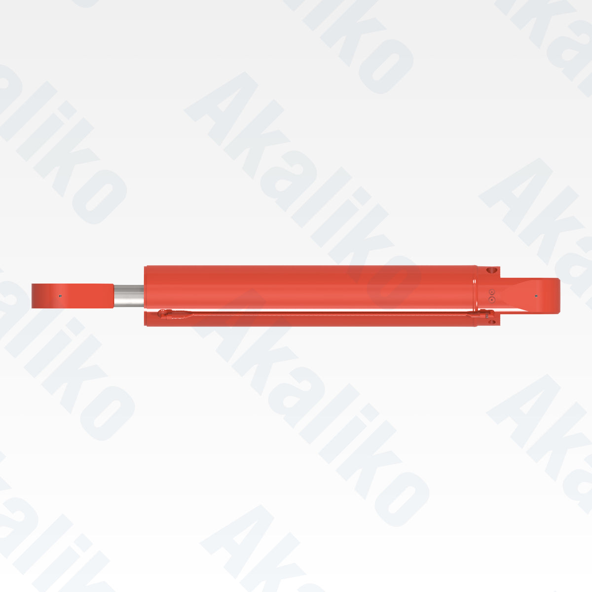 Top view of replacement boom swing hydraulic cylinder for Sandvik DR580 drill, OEM part number CX010904