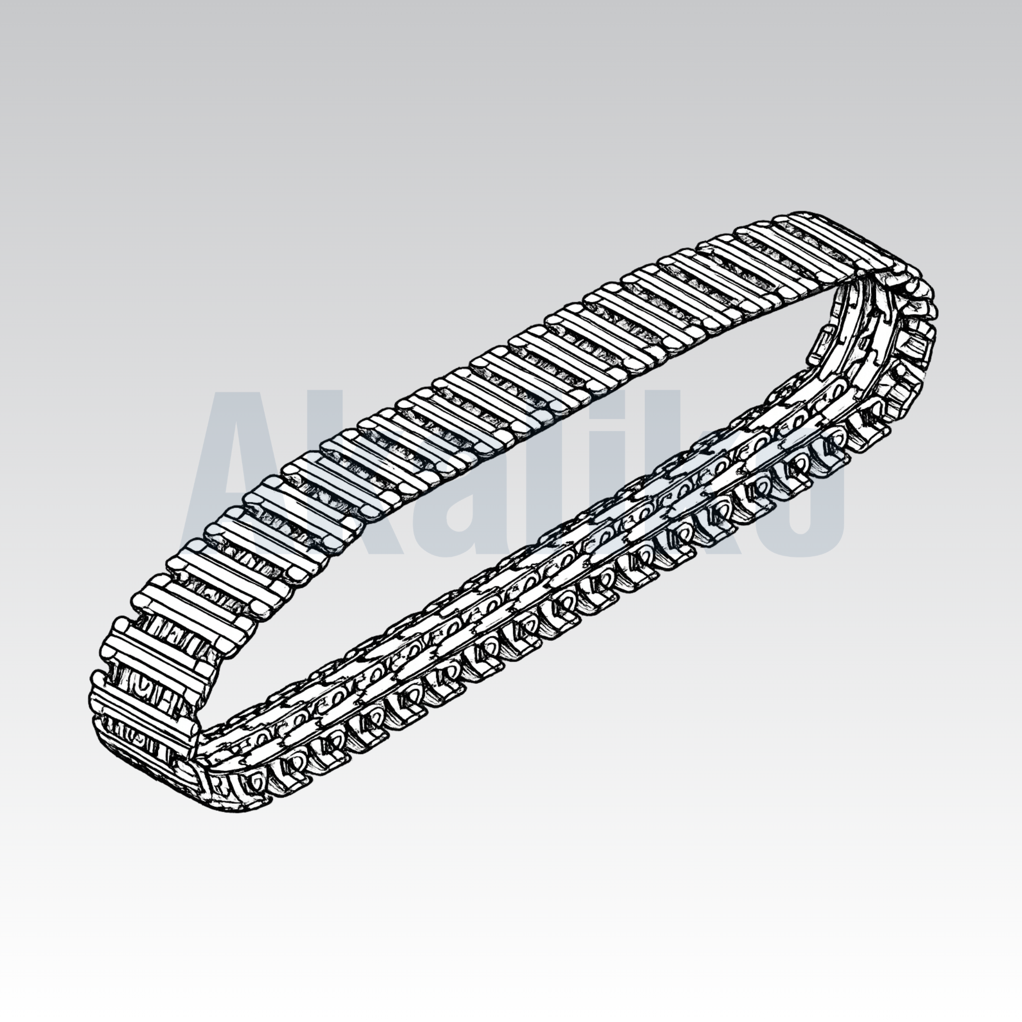 Akaliko product placeholder image for track assembly featuring a track assembly on grey gradient background.